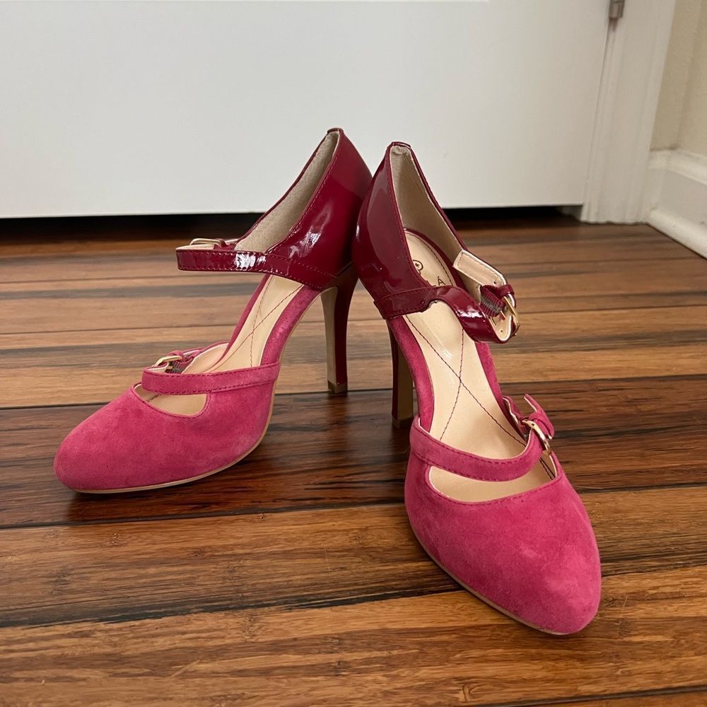 Isola Fuchsia and Wine Heels